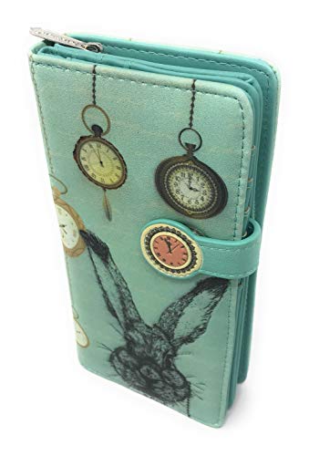 Shag Wear Pocket Watch Rabbit Large Animal Wallet for Women and Teen Girls Mint Green 7