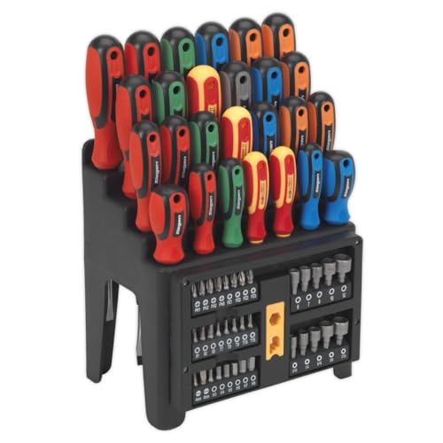 Sealey S01152 Bit and Nut Screwdriver Set, 61 Pieces