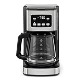 Chefman Cafetera programable de 12 tazas, cafetera eléctrica, apagado automático, pantalla digital...