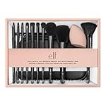 e.l.f. Full Face & Eye Makeup Brush Set with Travel Case, 11 Face & Eye Brushes For Creating A Full Face Makeup Look, Vegan & Cruelty-Free