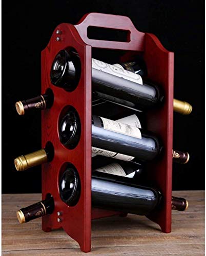 Soporte para botellas de vino madera sólido moderno miniatura 2
