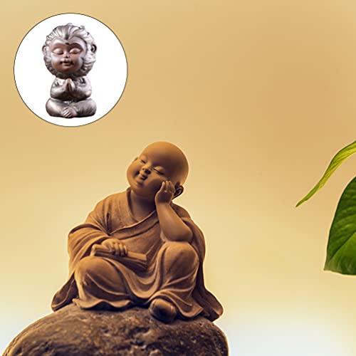Nuobesty Wukong Figurine Monkey Statue Purple Clay Buddha Crafts Chinese Feng Shui Ornament Ceramic Arts Tea Pet Decoration #TOP3