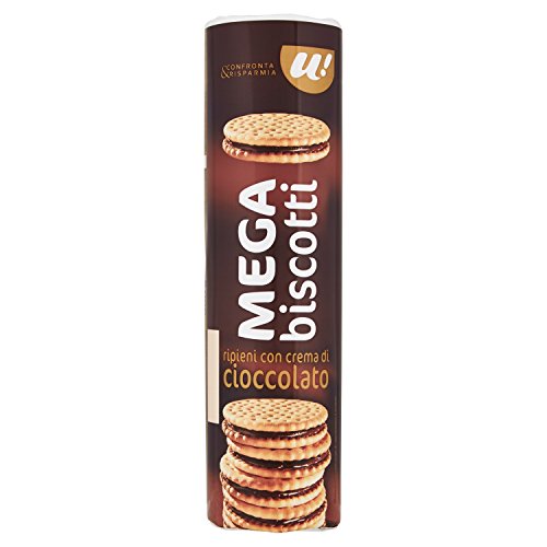 U! Confronta & Risparmia Mega Biscotti Ripieni con Crema di Cioccolato, 500g