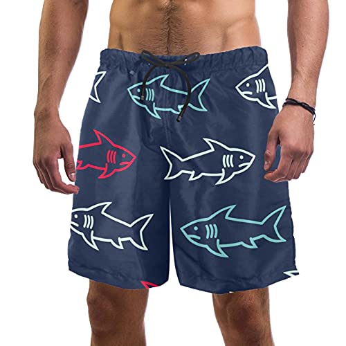 Short de bain pour homme Fish multicolore taille M maillot de bain doublure maille