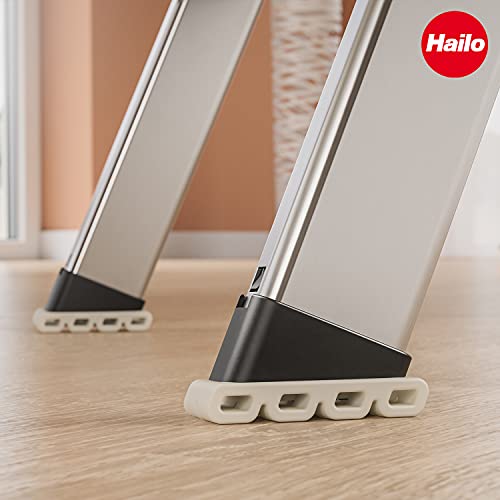 Hailo EasyClix Living Size L - Wechselfuß-Set für Hailo Stehleitern - einfach & schnell zu wechseln - schützt empfindliche Böden vor Kratzern und Streifen - rutschfester Stand - weiches Profil