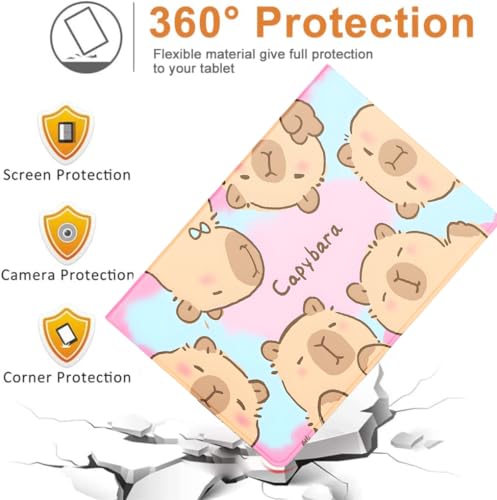 Housse Lenovo Tab M10 Mignon Capybara folio multi-angle fine et légère - 3