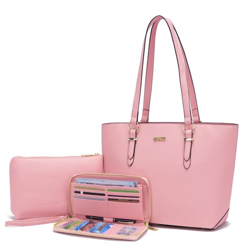 Image of Purses And Wallets Set For Women Work Tote Satchel Handbags Shoulder Bag Top Handle Totes Purse With Matching Wallet