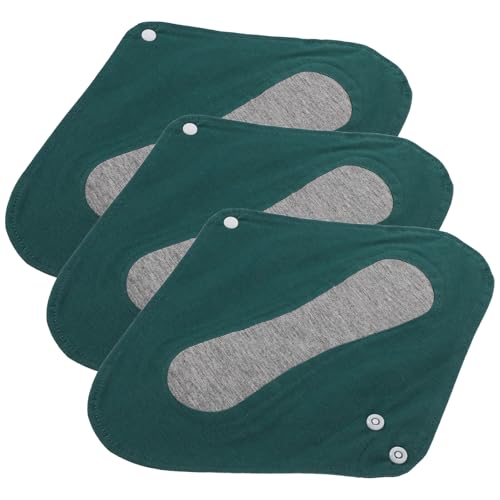 POPETPOP Juego de 3 Compresas Posparto Ultraabsorbentes de Algodón 100% Transpirable Termo Selladas sin Costuras Lavables a Máquina Protección para Incontinencia Urinaria y Menstruación
