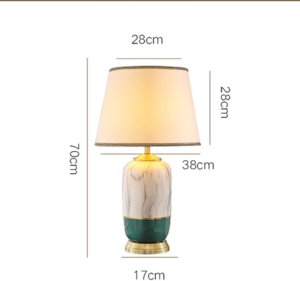 Lamp StołOwych Nocnych Amerykańska Ślubna Ceramiczna Lampa Stołowa Ręcznie Malowana Nocna Lampka Nocna Do Sypialni Salon Home Office Reading Oprawa StołOwa Lampka Nocna (Color : Dimmer Switch)