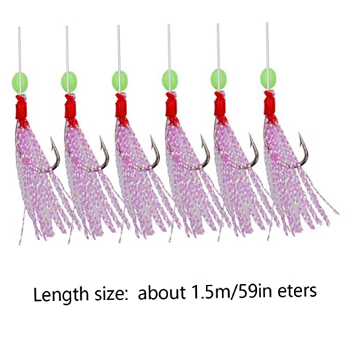 Vissersopplantingen Pre-gebonden zee Hoog koolstofstaal Visserijhaken kleurrijke visstateren 36 st. - Image 3