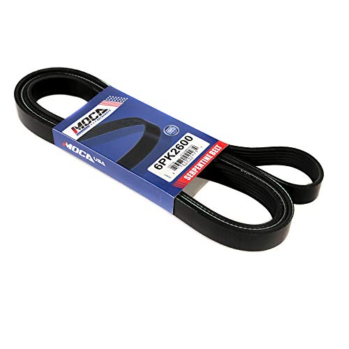 Image of MOCA 6PK2600 EPDM Serpentine Belt for 01-02 Chevy Express 3500 & GMC C3500hd & GMC Savana 3500 8.1L & 93-95 Ford E-250 Econoline & E-350 Econoline 5.8L