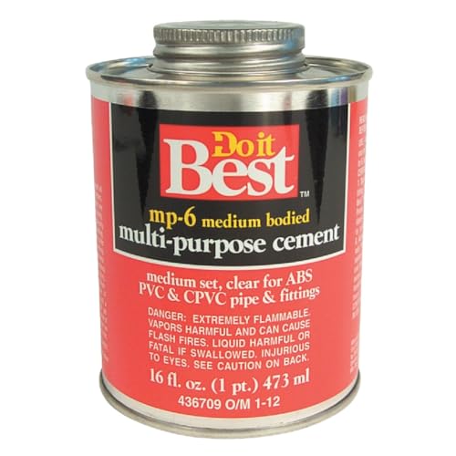Do it Best 16 Oz. Medium Bodied Clear Multi Purpose Solvent Cement - 1 Each