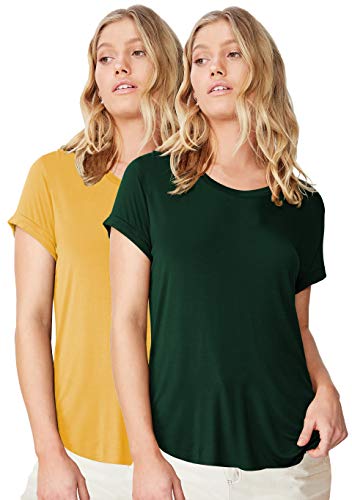 Image of Fabricorn Combo of Plain Color Stylish Up and Down Cotton Tshirt for Women