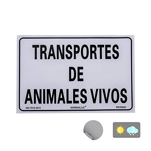 Señal Transportes De Animales Vivos Con Tintas Uv | 210 X 300 Mm - Aluminio 0'5 Mm En Oferta Normaluz Rd20965 - Señal Transportes De Animales Vivos Aluminio 0,5Mm 21X30 Cm Con Cte, Ripci