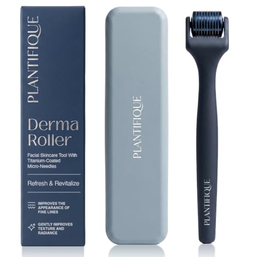 PLANTIFIQUE Derma Roller for Hair and Skin Microneedling Face Roller