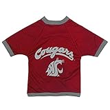 NCAA Washington State Cougars Athletic Mesh Dog Jersey (Team Color, Small)