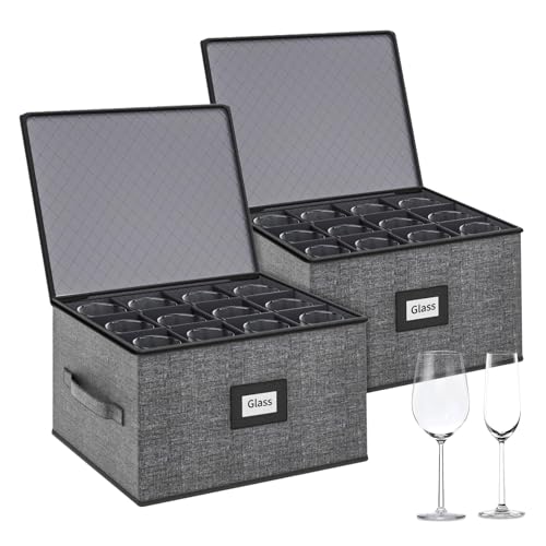 2-Pack Wine Glass Storage Box