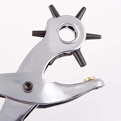 Familyhouse Revolving Punch Plier - Belt Hole Puncher For Punching Felt, Belts, Cardboard - Heavy Duty Leather Hole Punch Tool #TOP3