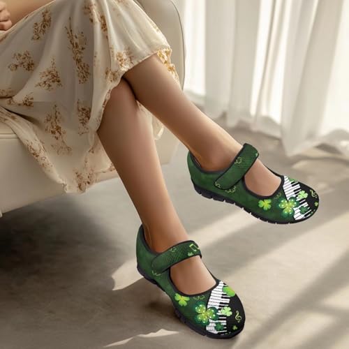 Jeiento St Patrick's Day Mesh Flats for Women Round Toe Ballet Flats Mary Jane Flats4