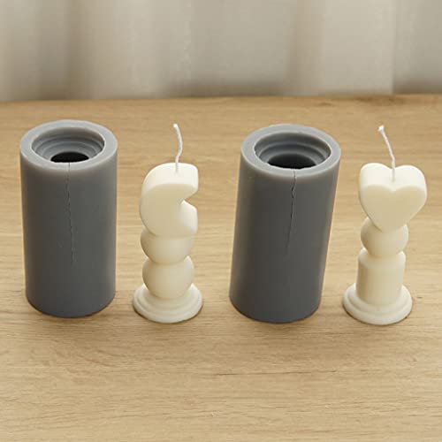 JIUYECAO Liebeszepter Mond Zepter Kerze Form Liebe Zepter 3D Mond Herz Truncheon Silikon Kerze Form DIY Handmade… – Bild 6