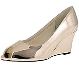 brautschuhe gold metallic  Rainbow Club Brautschuhe Channa - Damen Peeptoe Pumps gepolstert, Rosé-Gold, Glanzlack - Gr. 39 (UK 6)