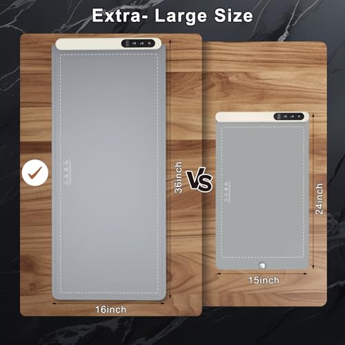 FYY Extra Large Warming Mat for Food - Rapid and Full Surface Heating, 6 Temp Settings, 6H Timer, Rollable Portable Food Warming Mat for Gatherings, Parties, Keep Meal Warm (XX Large Size, Gray)