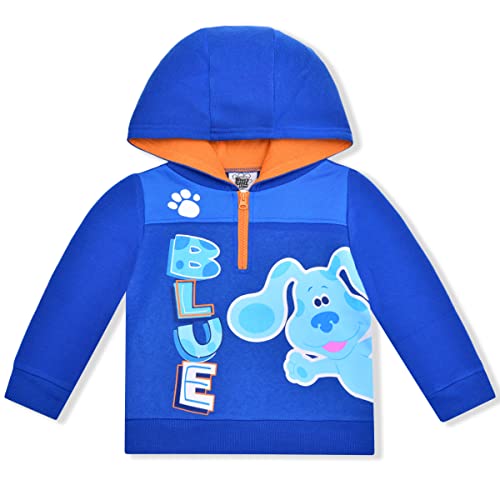 Nickelodeon Blues Clues Boys Half Zip Up Pullover Hoodie For Infant And Toddler - Blue/Orange #TOP19