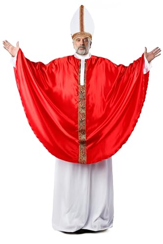 VZQI Pope costume for Men Bishop Costume Pope Hat Adult S