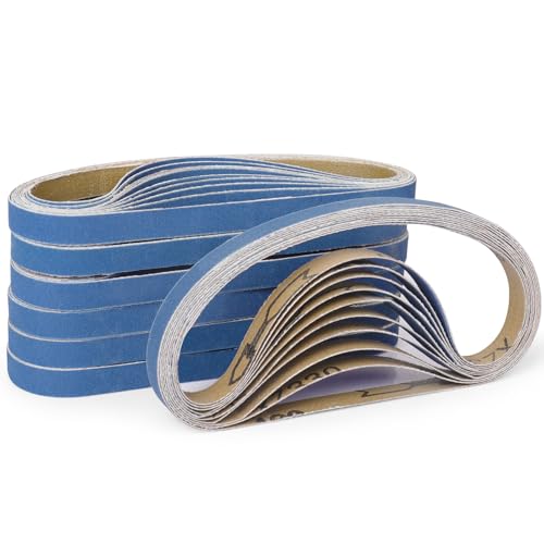 Image of 40-Piece Premium 1 /2 x 18 Inch Zirconia Sanding Belts 400 Grit