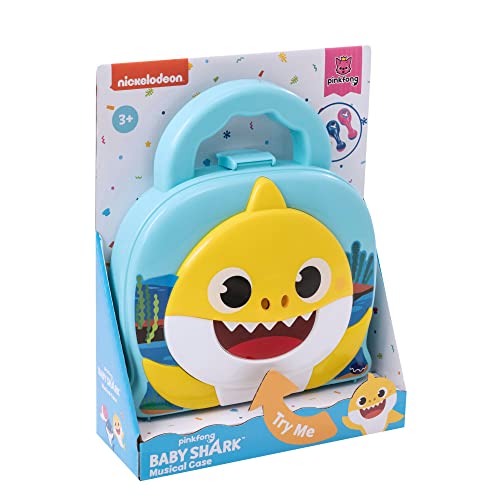 Mallette à musique bébé requin | Ensemble de jeu musical comprenant des maracas et des castagnettes | Instruments de musique sur le thème du bébé requin | Momie requin interactif chantant | Convient
