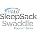 HALO 100% Cotton Sleepsack Swaddle Platinum Series, TOG 1.5, Twinkle Blush, Newborn, 0-3 Months