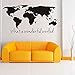 70X35 Cm Qué Maravilloso Mapa Del Mundo Pegatinas De Pared Mapa De Gran Tamaño Extraíble Calcomanías De Vinilo Para Pared Para La Decoración Del Hogar De La Sala De Estar