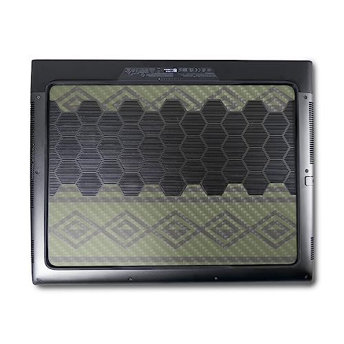 Image of MightySkins Carbon Fiber Skin Compatible With Alienware M18 R1 (2023) Full Wrap Kit - Green Western | Protective, Durable Textured Carbon Fiber Finish | Easy To Apply & Change Styles | Made in the USA