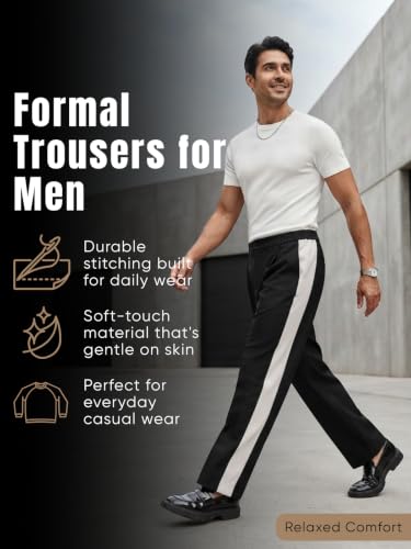 Image of GRECIILOOKS Men's Stretchable Track Pants | Comfortable & Stylish Trousers for Men | Formal & Casual Pant for Man | Breathable Summer Pant with Elastic Button Closure & Korean Style Travel With Pocket