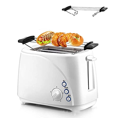 Dpliu Toaster Toaster 2 Scheibe, tragbarer Kleiner Toaster mit wärmendem Backträger, 5 Farbeinstellungen, Abtauen…