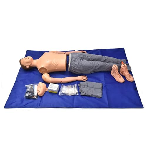Advanced Automatic CPR Simulator with Printer and Voice Prompts, CPR Dummy Patient Care Full Body Mannequin for Teacher, Student, Nurse First Aid Practice, Competition & Assessment