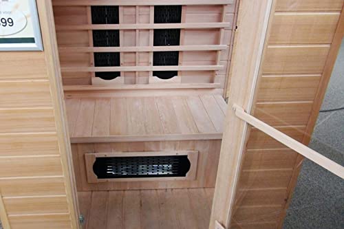 Ivar- 2 LUXUS 2 Pers. Sauna Infrarotkabine & Infrarotsauna/ Infrarot Wärmekabine + Radio + Ionizer + Leselampe ALL IN + 1750 Watt-3