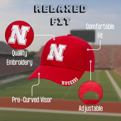 Gorra Nebraska Cornhuskers Classic Fit Relaxed Bordada Ajustable miniatura 4