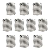 eMagTech 10Pcs M10x1.25 Male to M8x1.25 Female Conversion Reducer Nut Stainless Steel for Automobiles Lamps Industrial Machinery