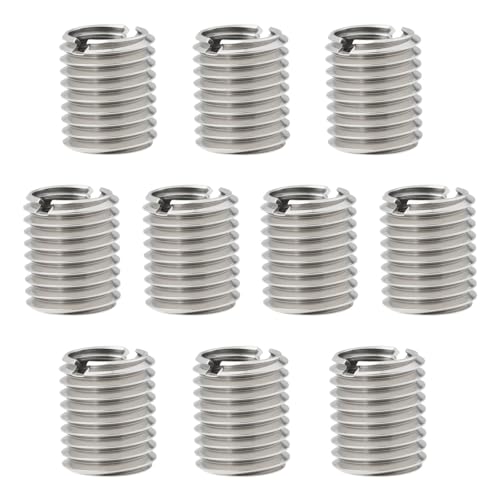 eMagTech 10Pcs M10x1.25 Male to M8x1.25 Female Conversion Reducer Nut Stainless Steel for Automobiles Lamps Industrial Machinery