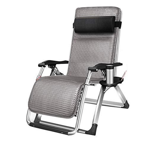 OVLIIYWZY Balcón Oficina Silla Relajante Tumbonas Al Aire Libre Sillas de Jardín con Portavasos | Sillón de Patio para Adultos Plegable Resistente | Silla de Oficina Rec