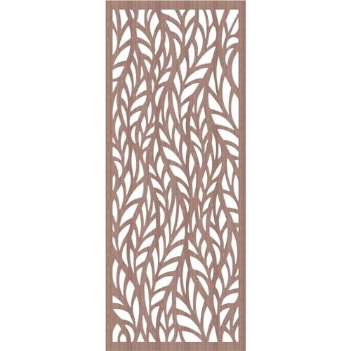 Image of 17 3 /8 inchW x 44 3 /8 inchH x 1 /4 inchT Ortonville Decorative Fretwork Wood Wall Panels, Walnut