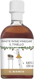 IL TINELLO White Wine Vinegar – Aceto di Vino Bianco, 250ml (8.45 fl oz) – Italian White Grape Vinegar, 7% Acidity, Perfect for Salads & Marinades, Product of Italy