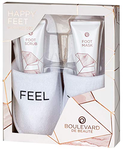 Boulevard de Beauté Happy Feet Wellness Set (2 x 100 ml) y pantuflas Cover