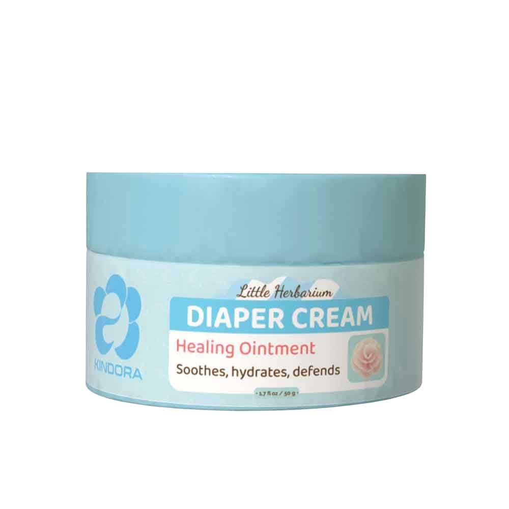 KINDORA Healing Diaper Cream – Soothing Plant-Based Ointment with Zinc Oxide, Shea Butter & Jojoba Oil – 1.7 fl oz (50g)