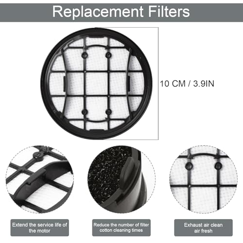 Heykewi Ersatz- Filter für Philips VC 7000 8000 series (XC7053, XC7055, XC7057, XC8055) Kabelloser Staubsauger Ersatzteil-Zubehör-Set (2 Filter)