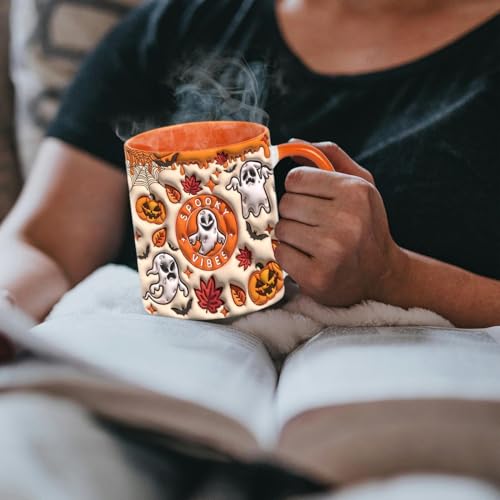 Taza de café Halloween de cerámica 35 Cl para chocolate caliente en cocina y oficina de trabajo 4