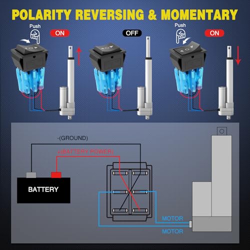 Image of Nilight 6Pin Momentary Polarity Reverse Switch w /Jumper Wire