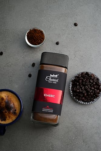 Image of Chariot New York Classic Agglomerated Instant Coffee 200g with Premium 400ml Stainless Steel Coffee Mug | Strong, Bold & Aromatic Coffee | Easy to Brew, Cafe-Style Experience