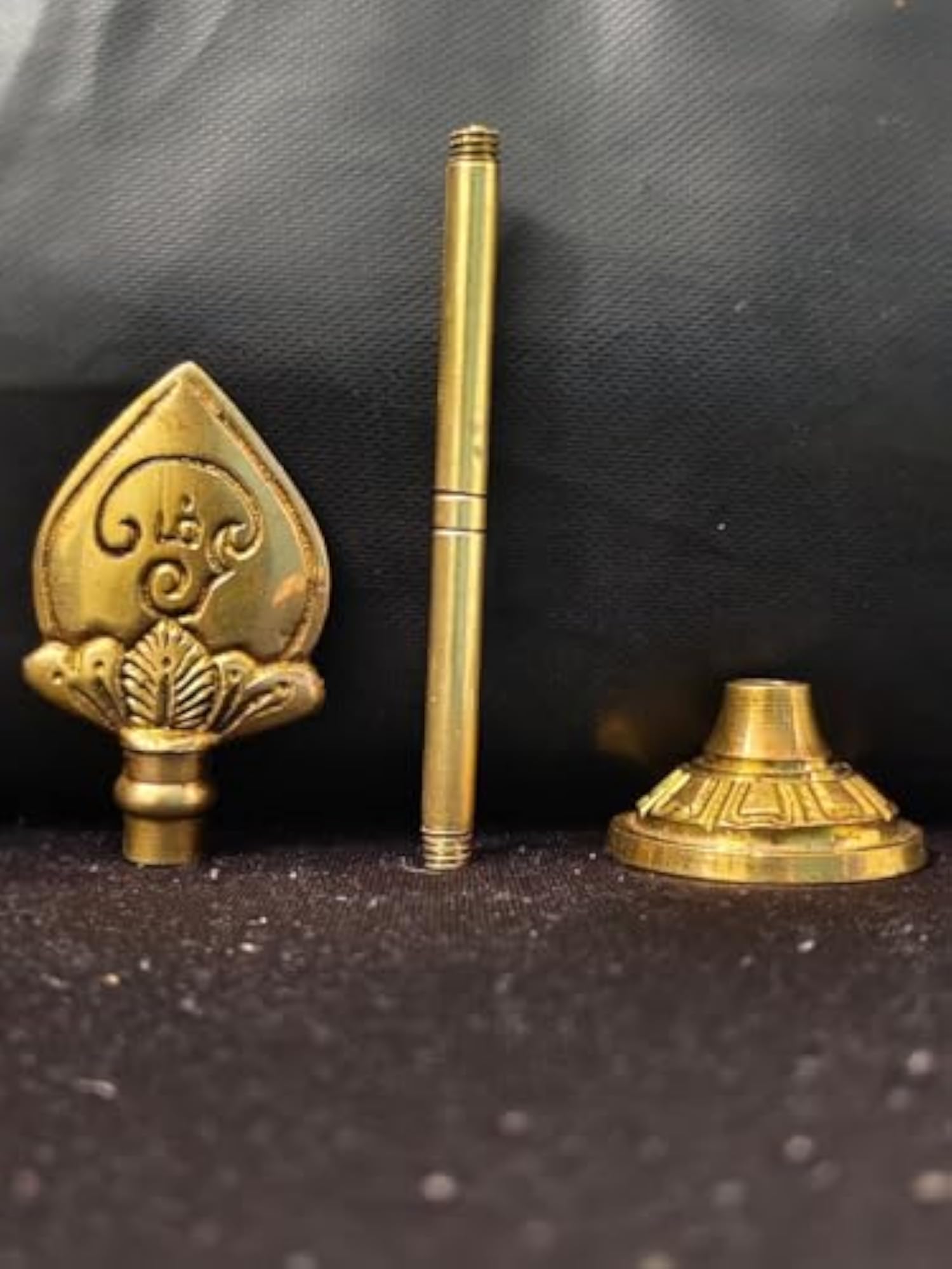 Vintage Brass Standing Murugan Vel, 15cm
